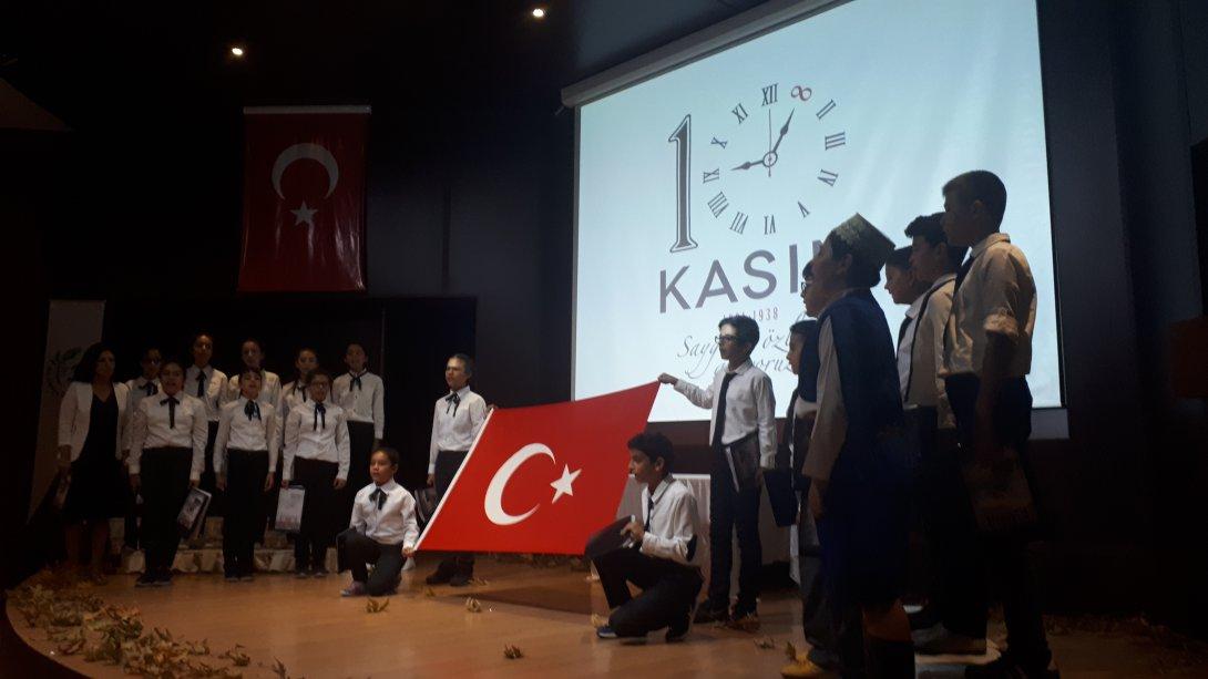 10 Kasım Atatürkü Anma Töreni Yapıldı